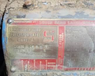 RO15 - South Bend Model A Metal Lathe - $500