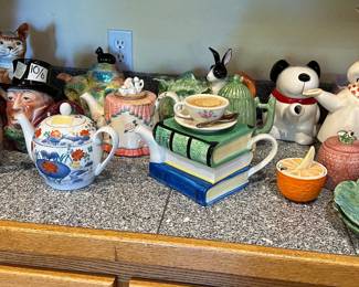 Teapot collection, mostly Fitz & Floyd