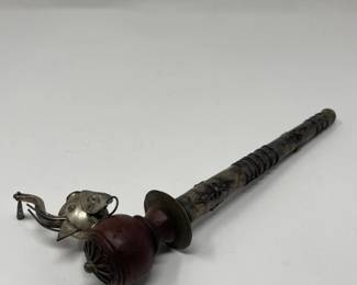 Antique Asian Elephant Head Opium Pipe