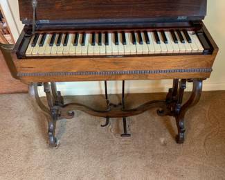 	19th Century Carhart, Needham & Co. Rosewood Melodeon Organ