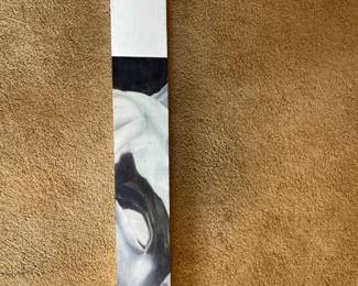 Artistic Black & White Painting on Board