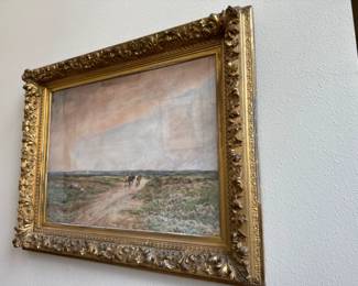 ORIGINAL Claude Hayes Cowboy Landscape Signed Painting