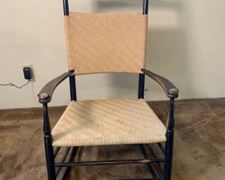 Vintage Woven Shaker Style Rocking Chair