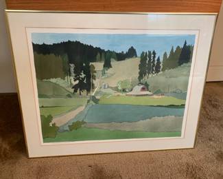 Signed PNW Artist Harold Balazs 'The Crooked Barn' Watercolor