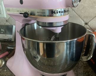 Pink KitchenAid mixer