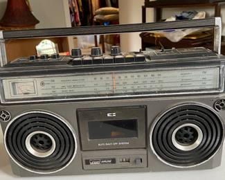 Vintage radio/ cassette player, as is