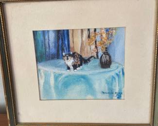 Cat watercolor picture 