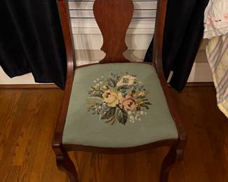 Needlepoint side chair 
