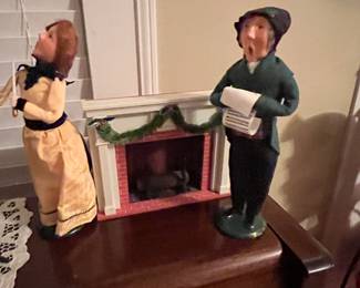 Conductor lady Caroler 
Fireplace Mantle 