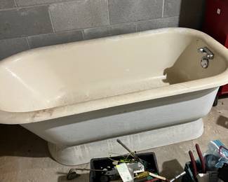 Vintage cast iron  porcelain bathtub 