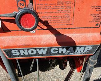 Snow Champ  Snow Blower