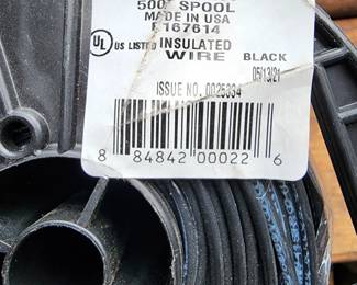 THHN 12 STR BLACK WIRE 500FT SPOOL