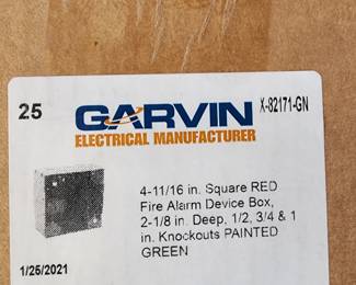 Red 4 sq electrical boxes