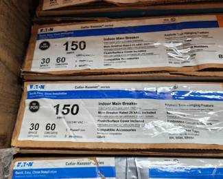 5 Brand New in the box EATON 
150AMP30/60 SPACE INDOOR PANELS