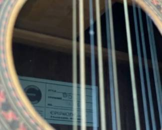 EPIPHONE 6832 ACOUSTIC GUITAR VINTAGE 1971 W CASE.