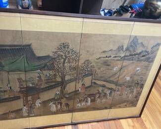 Asian folding screen.