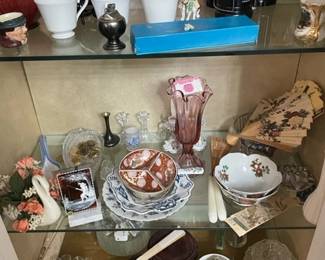 Assorted glassware and china.