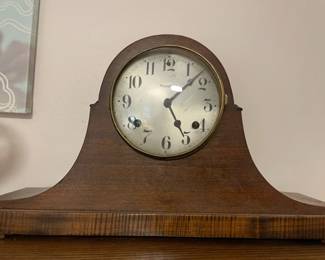 ANTIQUE WATERBURY TAMBOUR CHIME MANTLE CLOCK.