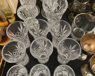 Crystal glasses.