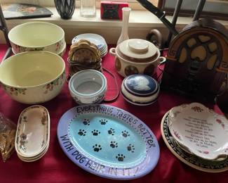 Assorted dishes and bowls.