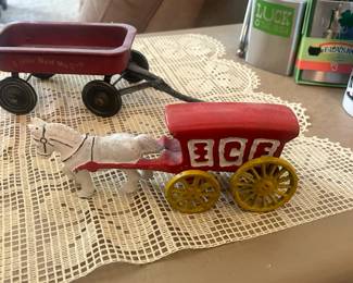 Cast Iron Pull Toy Horse / Ice