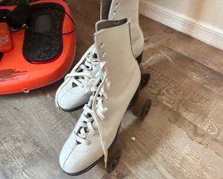 Vintage Roller Skates with Case