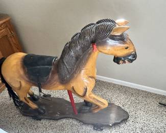 Antique German Pull Along Horse