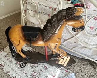 Antique German Pull Along Horse