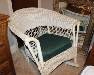 vintage wicker rocker