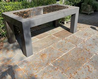 Pair of Chunky Metal Console Tables - 6' long x 3' deep