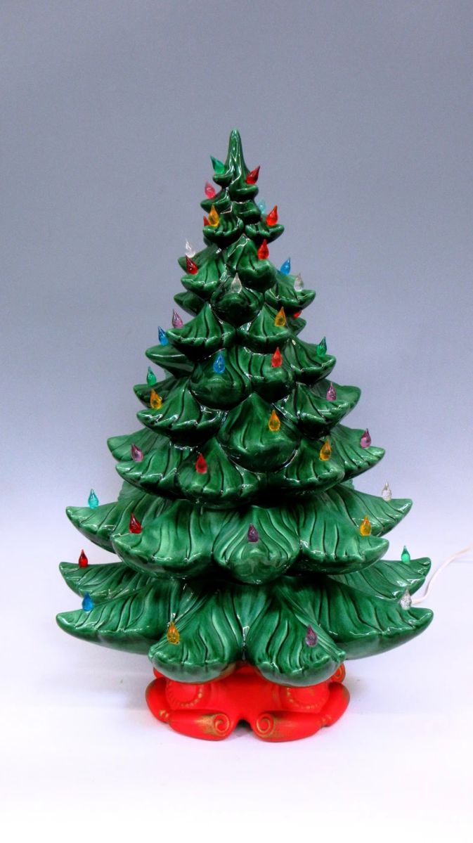 Large Ceramic Christmas Tree 23" Tall, comes in 4 pieces