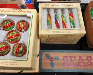 Glass Holiday Ornaments