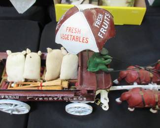 Cast Iron Horse and Wagon