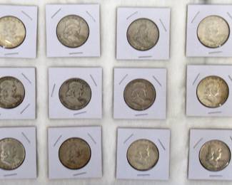 Franklin Half Dollar Lot, 90% Silver.
