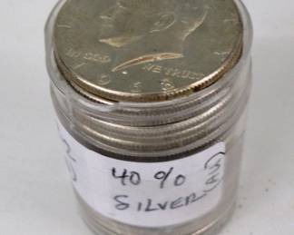 Roll of (20) Kennedy Half Dollars, 40% Silver.