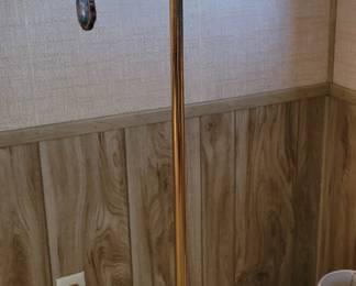 Milk glass floor lamp