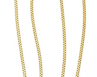 14kt Yellow Gold Long Neck Chain, L 22" 7.8g