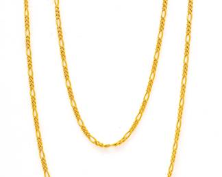 Italian 14kt Yellow Gold Necklace Chain, L 23" 2.9g