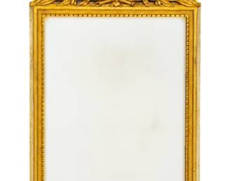 Empire Style Gilt Wood And Gesso Mirror H 43" W 23"