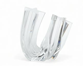 Steuben (American) 'Star Stream' Crystal Sculpture, H 5.25" W 3" L 5.5"