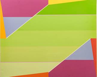 Larry Zox (American, 1936-2006) Liquitex on Canvas, Ca. 1965, Northwest, H 55" W 65"
