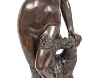 Bronze Sculpture Standing Classical Nude H 54" L 19" Depth 12"