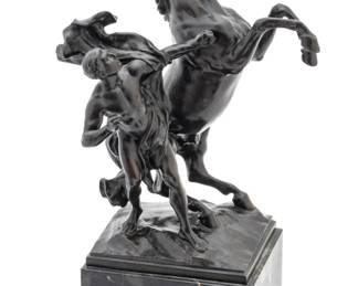 After Guillaume Cousteau Bronze, "The Marley Horse", H 10" L 7.5"