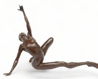 Andrew Benryei (Canadian) Bronze Nude Sculpture #3/45, "FREEDOM", H 11" W 7.5"
