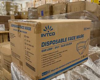 Cases of 3 ply face masks
