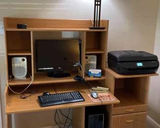  05 Home Office Desk And Computer And Printer 