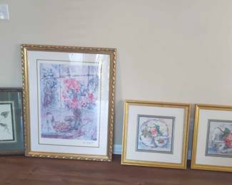 4 Professionally Framed Art Prints
