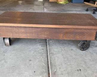 Industrial Rolling Coffee Table