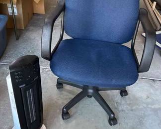 Office Chair And Heater
