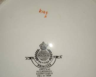 Mintons Princess China from England .